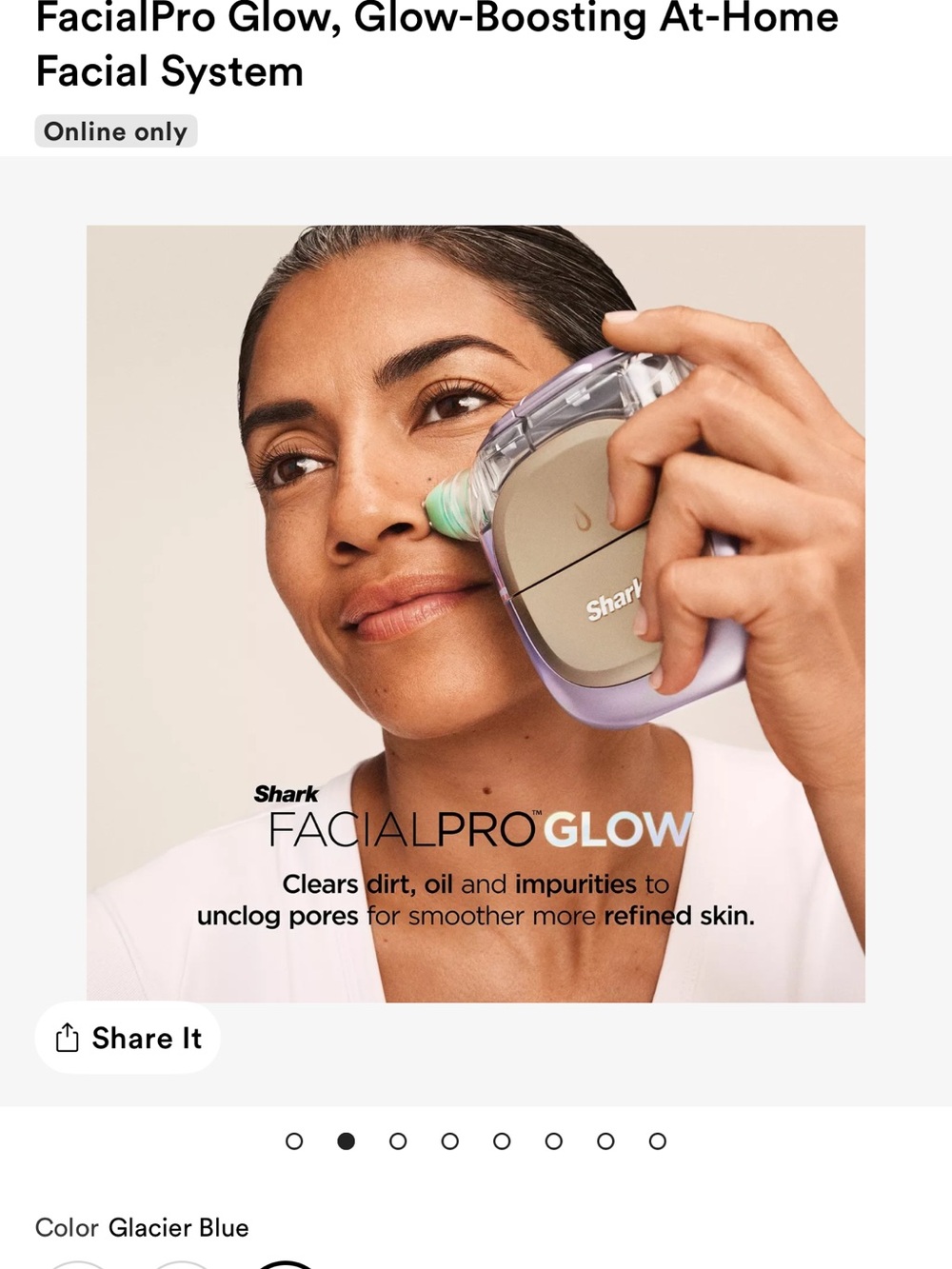 Shark FacialPro Glow Skincare Device - Silver/Gray NWT - Picture 5 of 10